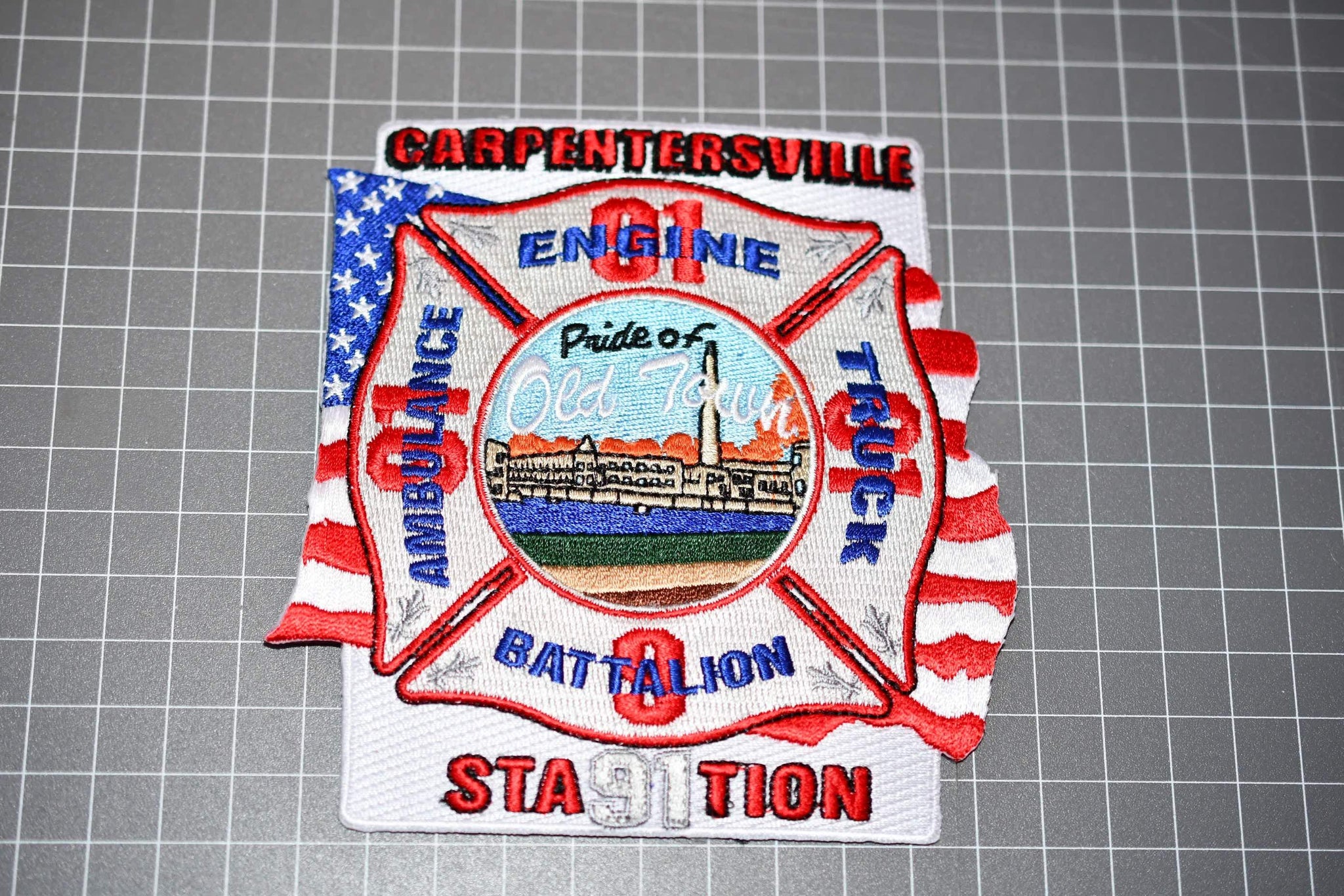Carpentersville Fire Department Station 91 Patch (B19)