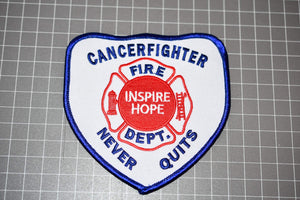 Cancer Fighter Never Quits Fire Patch (B19)