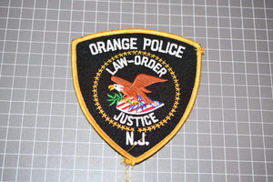 Orange New Jersey Police Patch (B2)