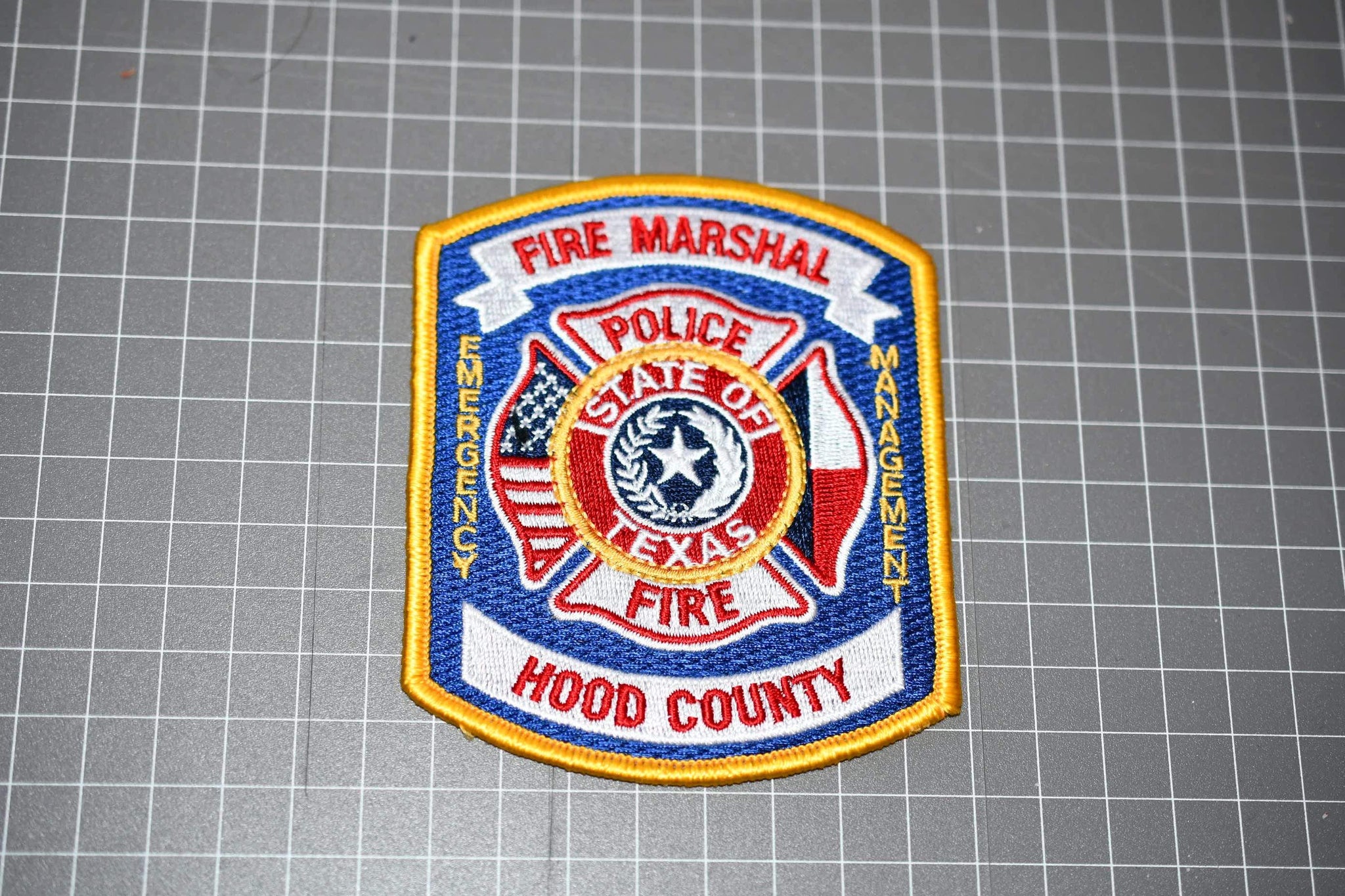 Hood County Texas Police Fire Marshal Patch (B3)