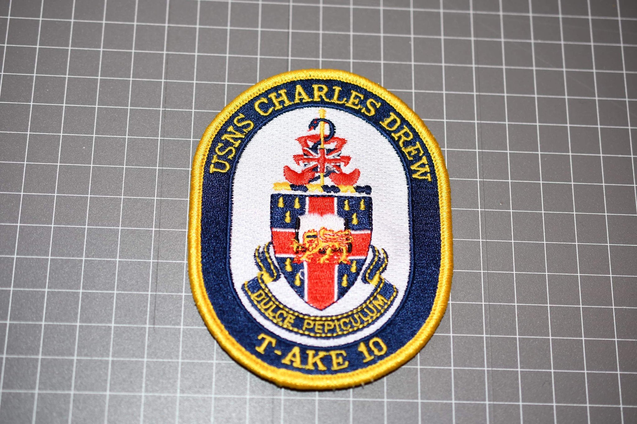 United States Navy USS Charles Drew T-AKE 10 Patch (B3)