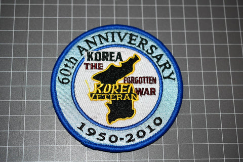 60th Anniversary 1950-2010 Korean War Veteran Patch (B8)