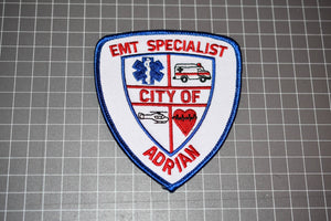 City Of Adrian Michigan EMT Specialist Patch (B9)