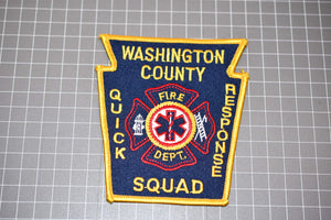 Washington County Oregon Fire Department Quick Response Squad Patch (B8)