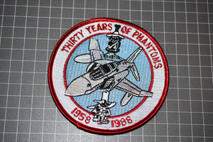 McDonnell Douglas F-4 Phantom II "Thirty Years Of Phantoms" 1958-1988 Patch (B10-064)