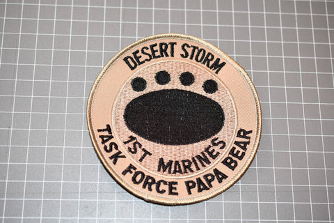 USMC 1st Marines Desert Storm Task Force Papa Bear Patch (B10A-123)
