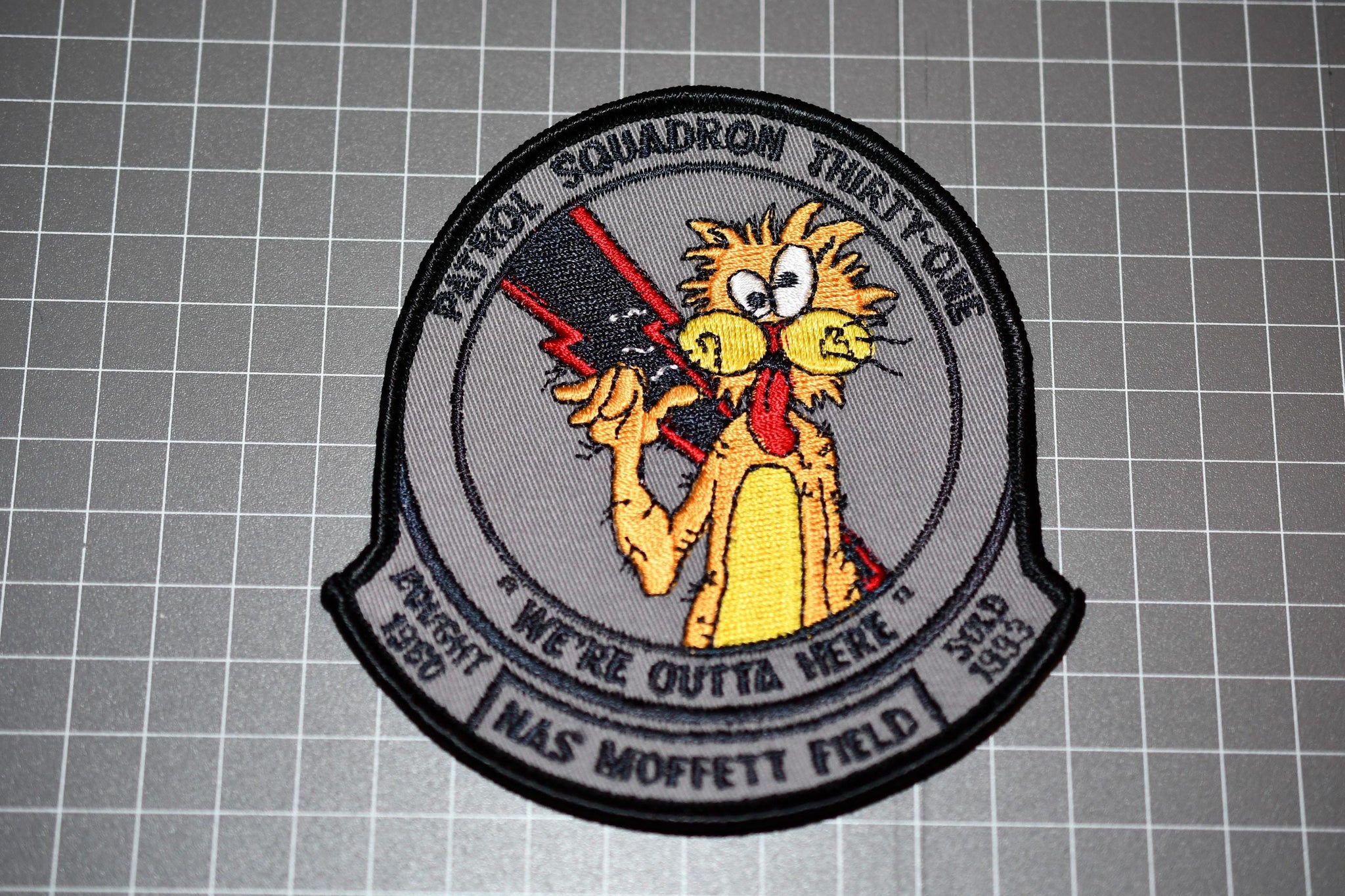 USN Patrol Squadron Thirty-One NAS Moffett Field "We're Outta Here" Patch (B10-102)