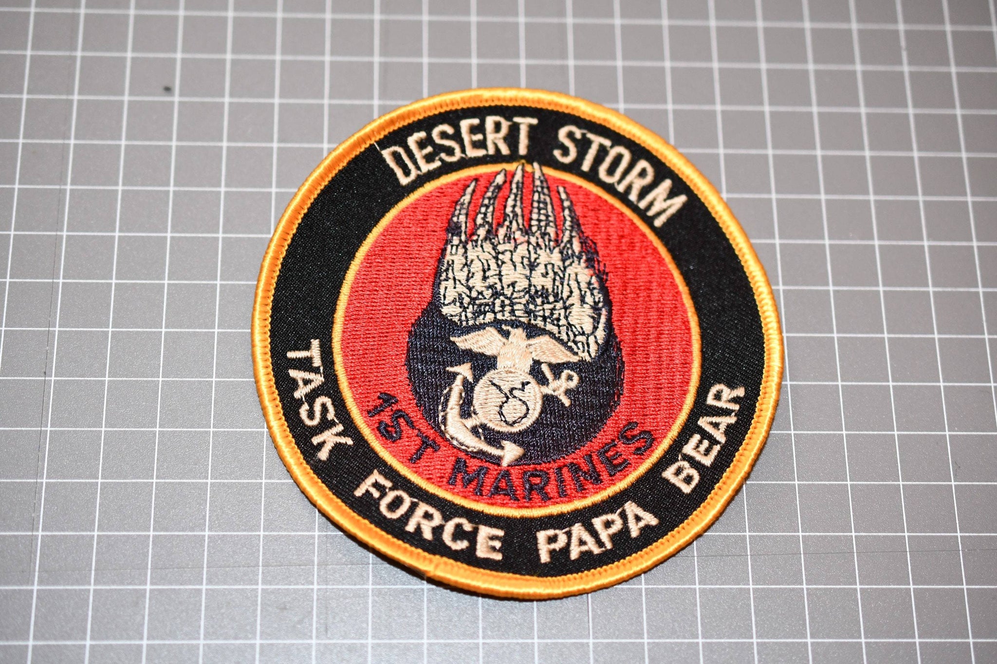 USMC Task Force Papa Bear Desert Storm Patch (B10-124) – ozinsignia