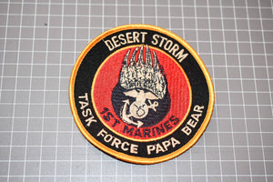 USMC Task Force Papa Bear Desert Storm Patch (B10-124)