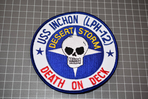 USN USS Inchon (LPH-12) "Death On Deck" Desert Storm Patch (B10-130)