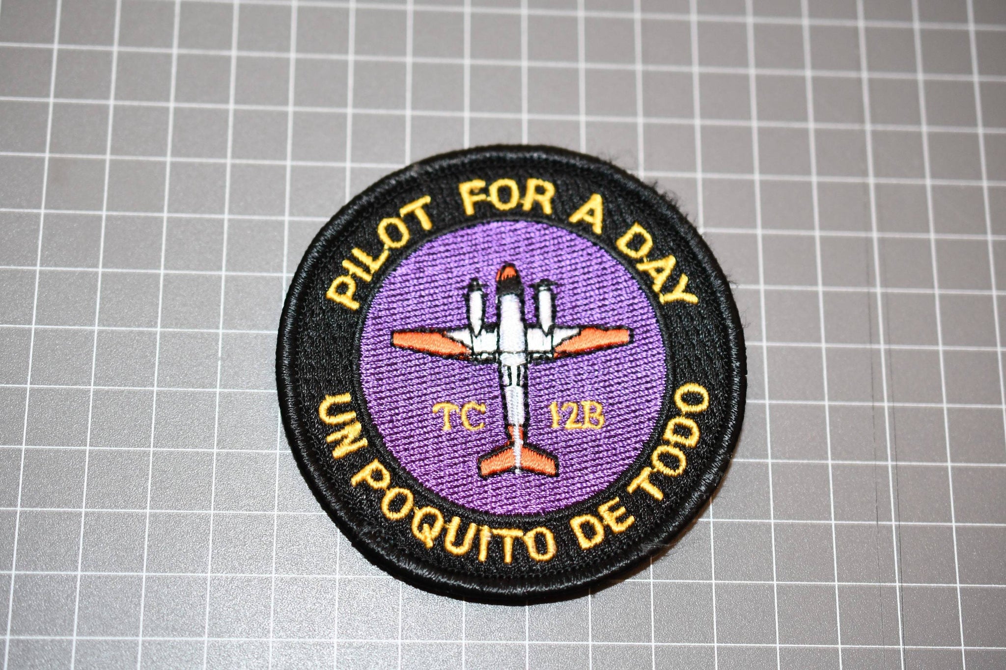 USN TC 12B Pilot For A Day Patch (Hook & Loop) (B21-143)