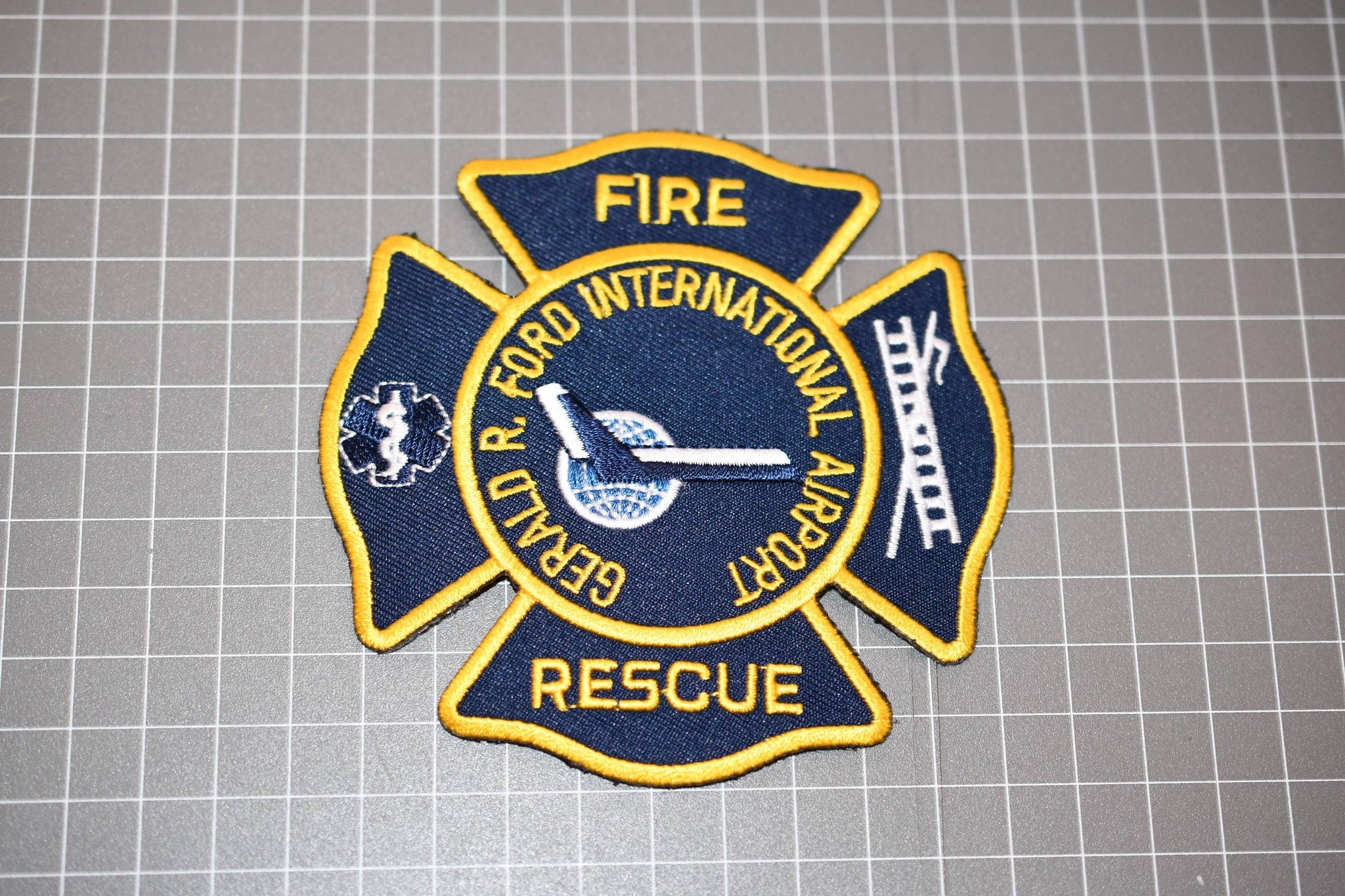 Gerard R. Ford International Airport Michigan Fire Rescue Patch (B5)