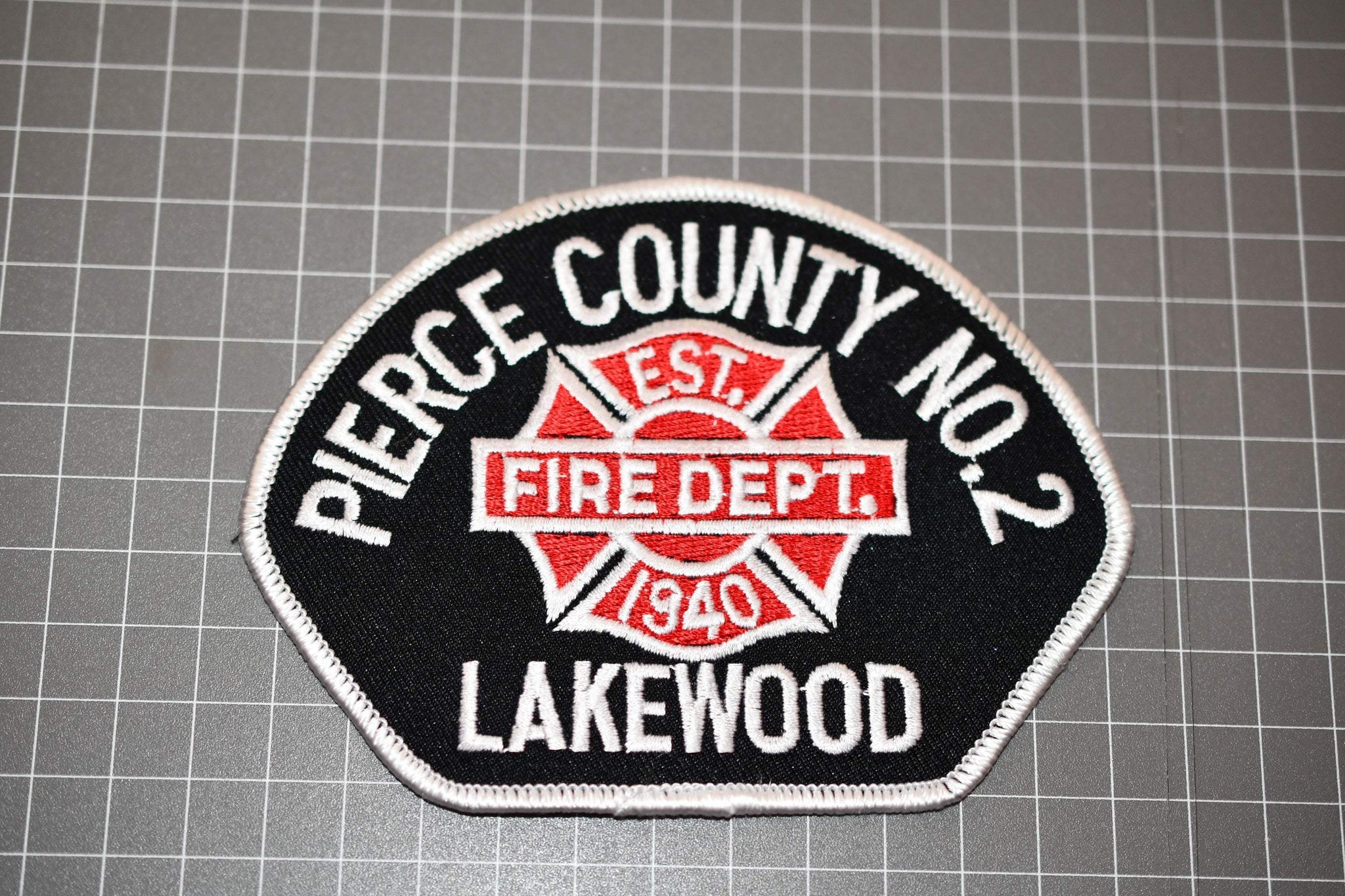 Lakewood Washington Fire Department Patch - White Border (B21-145)