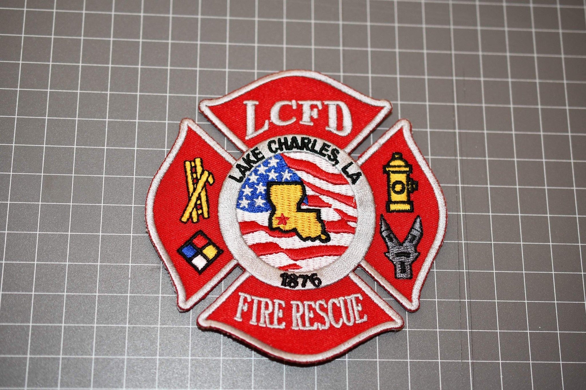 Lake Charles Louisiana Fire Rescue Patch (B21-146)