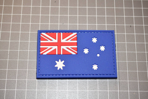 Australian Flag PVC Patch - Solid Union Jack (Hook & Loop) (B22)