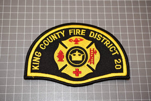 King County Washington Fire District 20 Patch - Yellow (B21-146)