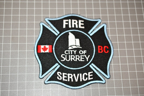 City Of Surrey Canada Fire Service Patch - Blue (B23-156)