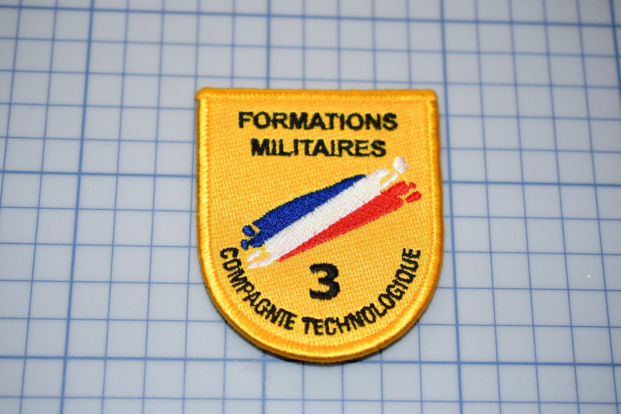 French Military Formations Militaries Compagnte Technologioque 3 Patch (Hook & Loop) (S2)