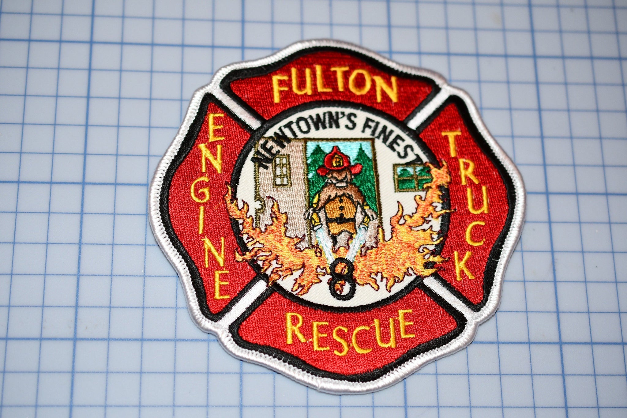 Fulton Georgia Fire Department Truck 8 Patch (S3-268)