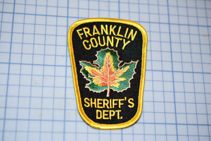 Franklin County Vermont Sheriff's Department Patch (S3-276)