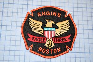 Boston Massachusetts Fire Department Engine 3 Patch (B11-258)