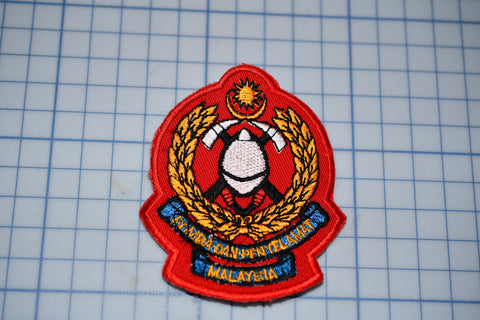 Malaysia Fire Service Patch (Red) (B26-302)