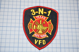 3-N-1 Texas Volunteer Fire Department Patch (B26-304)