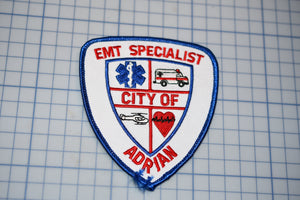 City Of Adrian Michigan EMT Specialist Patch (B25-335)