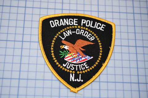 Orange New Jersey Police Patch (B25-335)