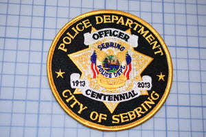City Of Sebring Florida Police Patch (B23-336)